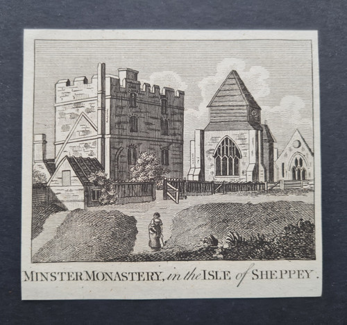Antique 1786 print minster - antique,