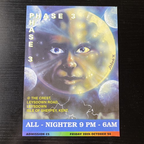 Phase rave flyer 1994 - phase,