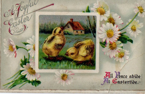 Vintage easter postcard - easter,
